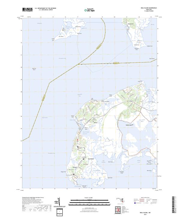 Deal Island topographic map thumbnail