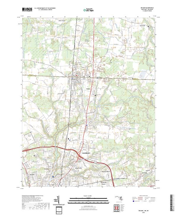 Delmar topographic map thumbnail