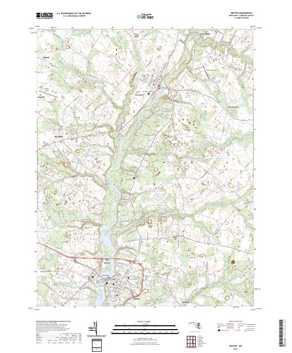 Denton topographic map thumbnail