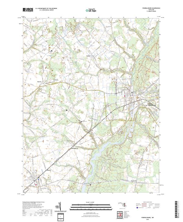 Federalsburg topographic map thumbnail