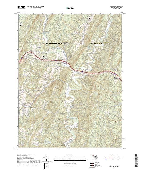 Flintstone topographic map thumbnail