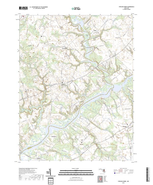 Fowling Creek topographic map thumbnail