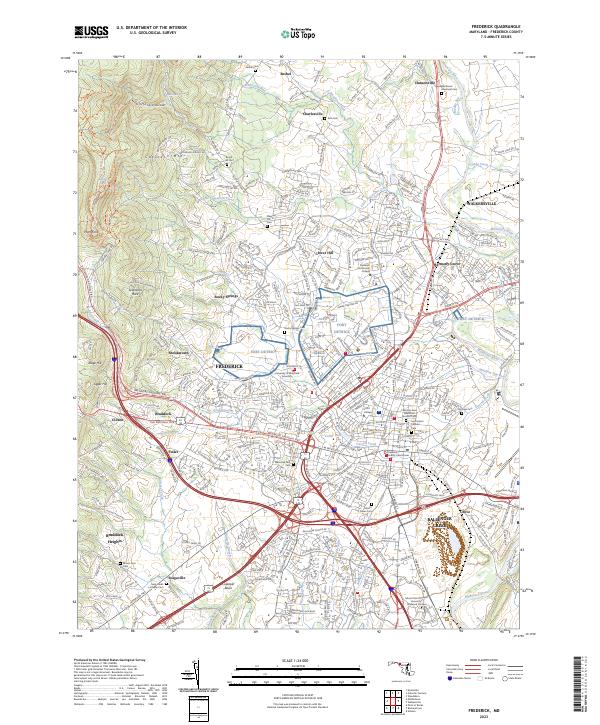 Frederick topographic map thumbnail