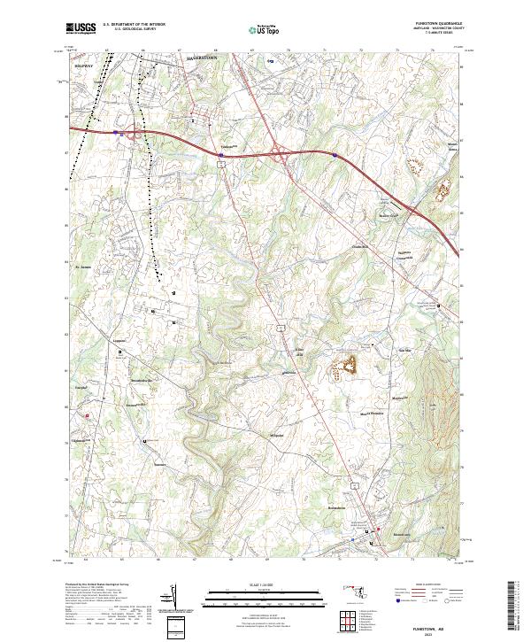 Funkstown topographic map thumbnail