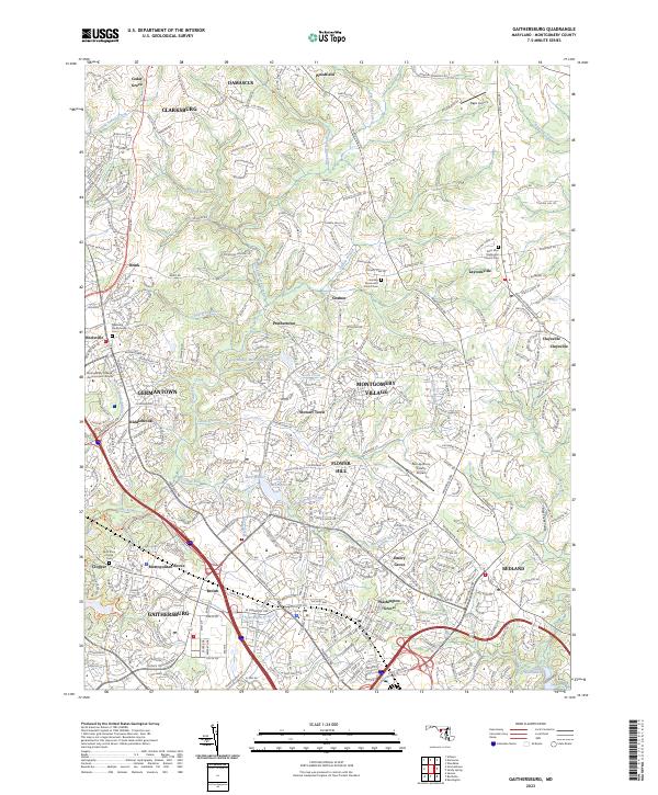 Gaithersburg topographic map thumbnail