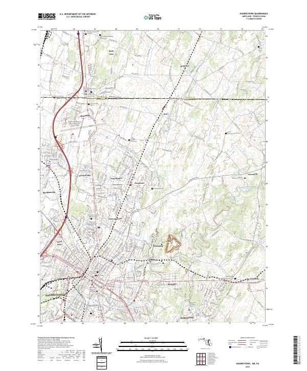 Hagerstown topographic map thumbnail