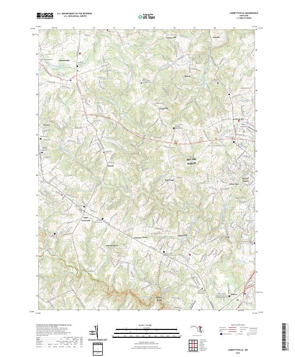 Jarrettsville topographic map thumbnail