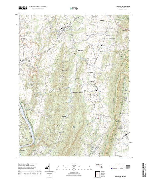 Keedysville topographic map thumbnail