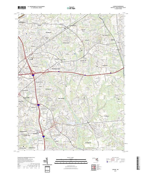 Lanham topographic map thumbnail