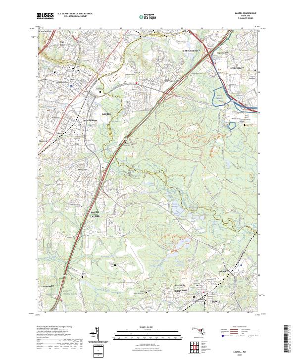 Laurel topographic map thumbnail