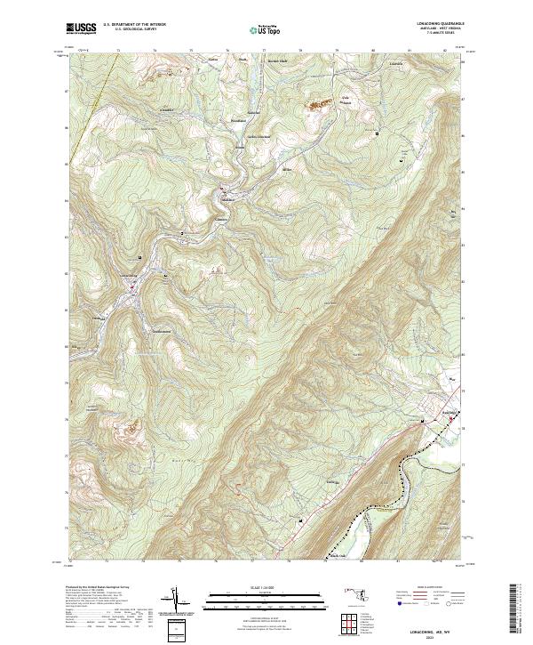 Lonaconing topographic map thumbnail