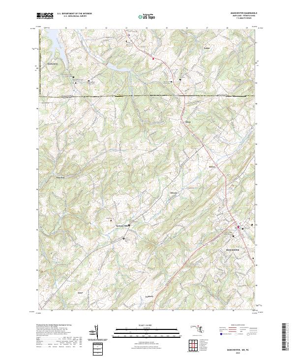 Manchester topographic map thumbnail