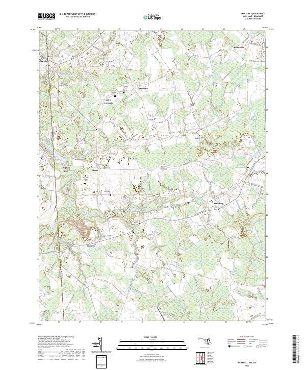 Marydel topographic map thumbnail