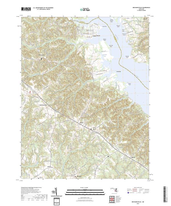 Mechanicsville topographic map thumbnail