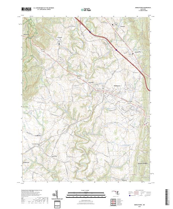 Middletown topographic map thumbnail