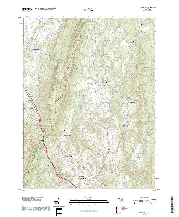 Myersville topographic map thumbnail