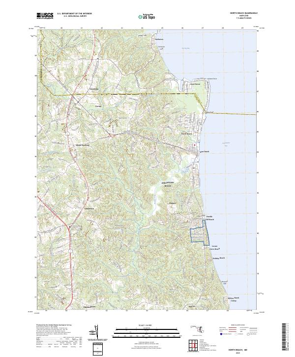 North Beach topographic map thumbnail
