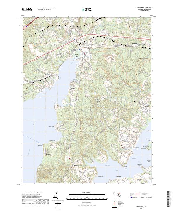 North East topographic map thumbnail