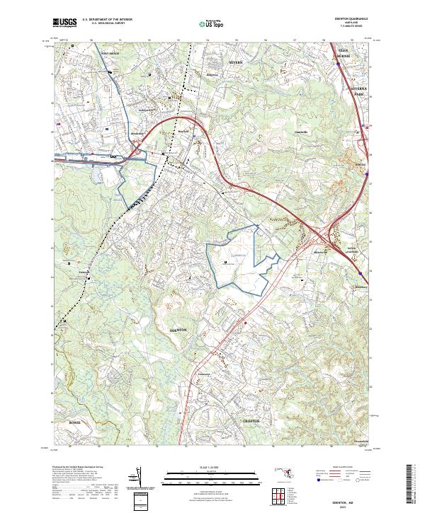 Odenton topographic map thumbnail