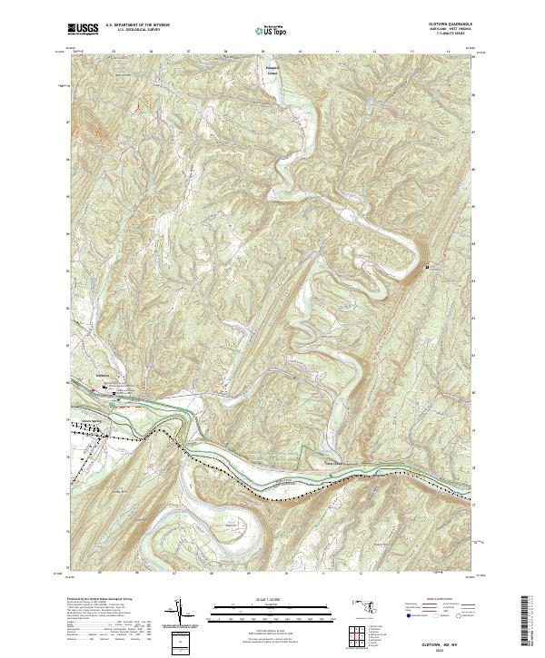Oldtown topographic map thumbnail