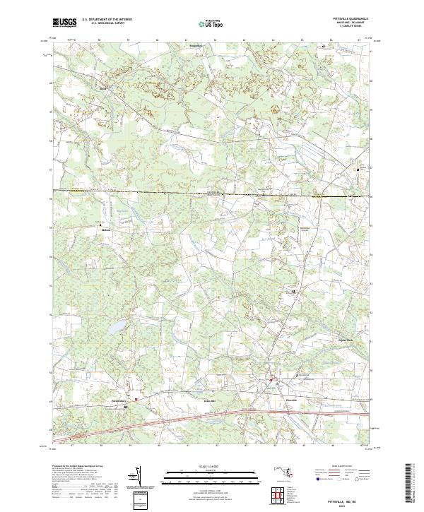 Pittsville topographic map thumbnail