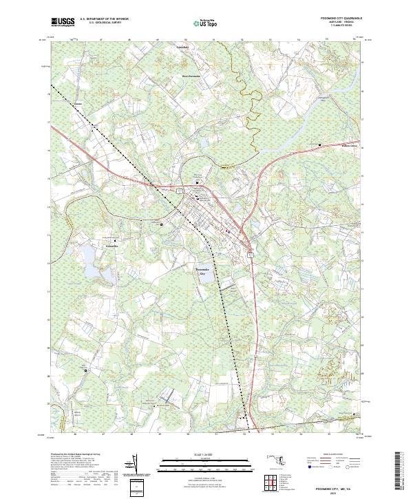 Pocomoke City topographic map thumbnail