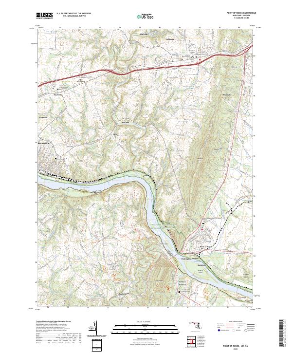 Point of Rocks topographic map thumbnail