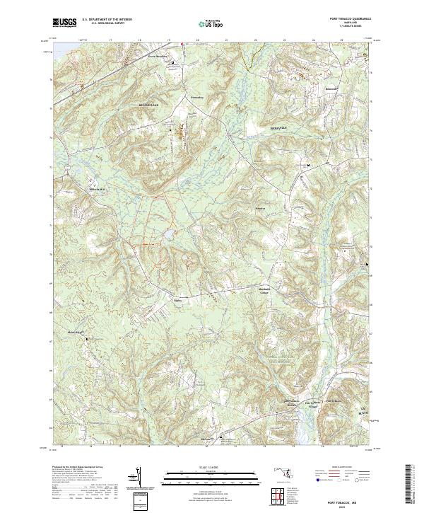 Port Tobacco topographic map thumbnail