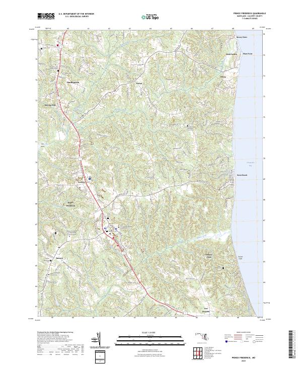 Prince Frederick topographic map thumbnail