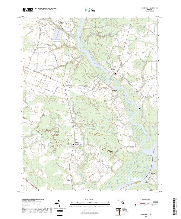 Rhodesdale topographic map thumbnail