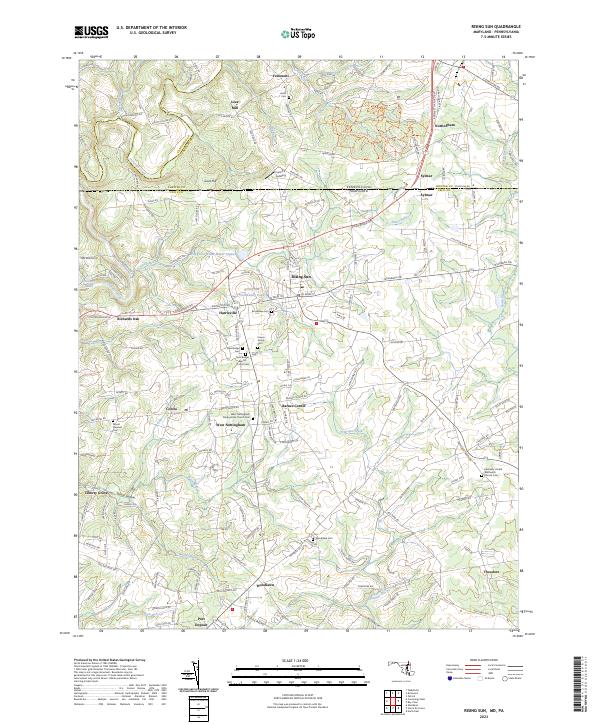 Rising Sun topographic map thumbnail