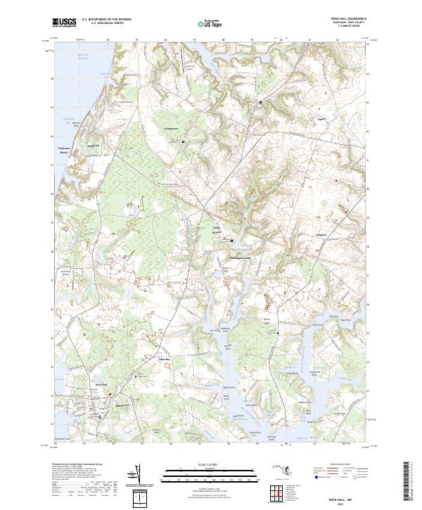 Rock Hall topographic map thumbnail
