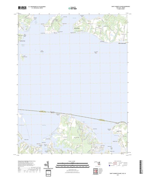 Saint Clements Island topographic map thumbnail