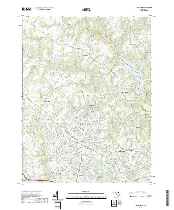Sandy Spring topographic map thumbnail