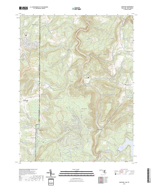 Sang Run topographic map thumbnail