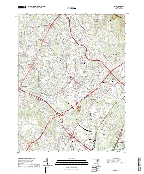 Savage topographic map thumbnail