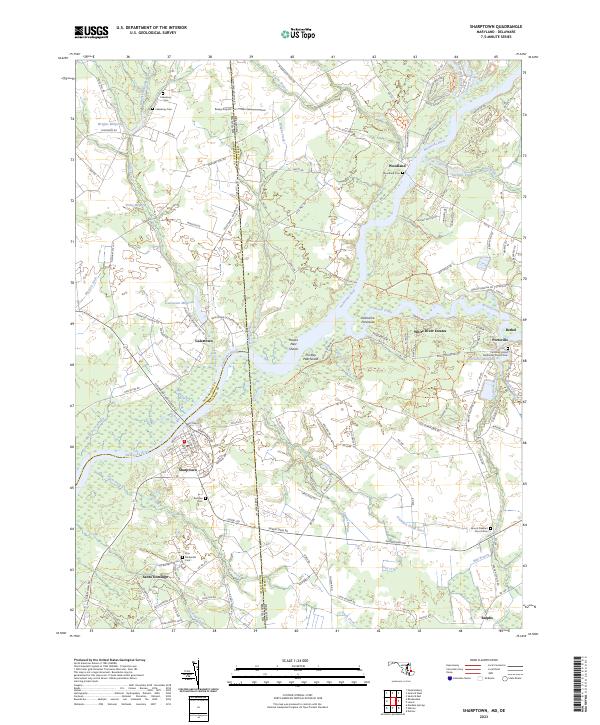 Sharptown topographic map thumbnail