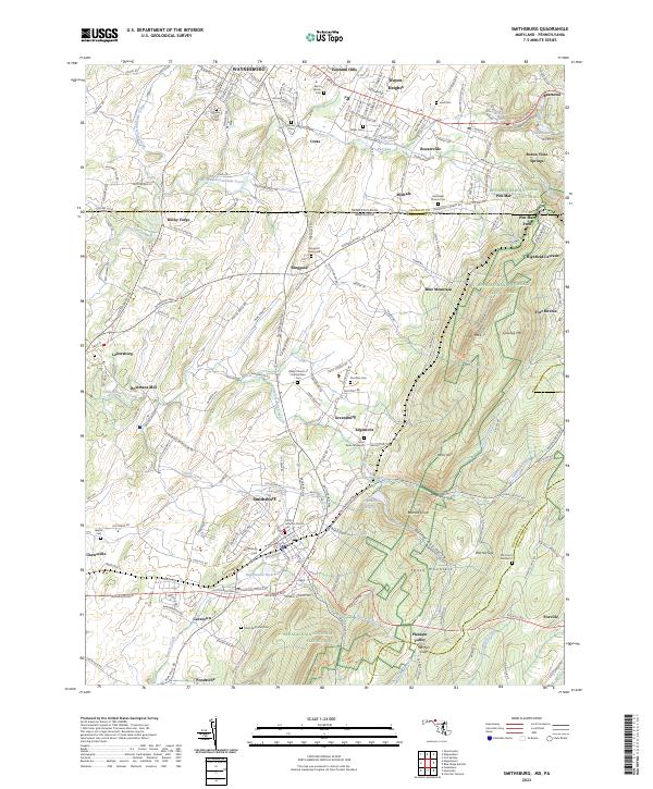 Smithsburg topographic map thumbnail