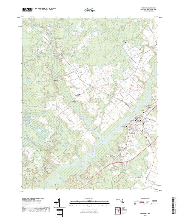 Snow Hill topographic map thumbnail