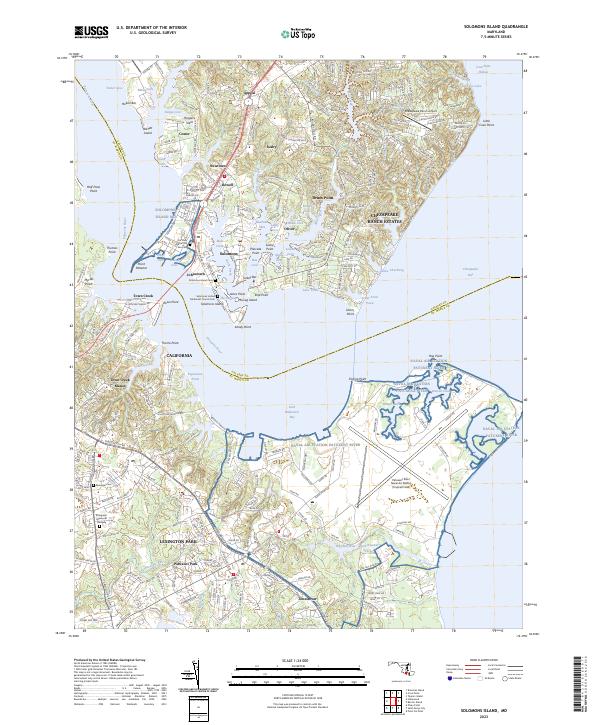 Solomons Island topographic map thumbnail