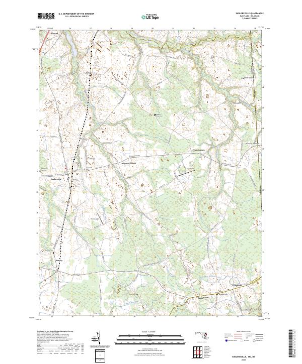 Sudlersville topographic map thumbnail