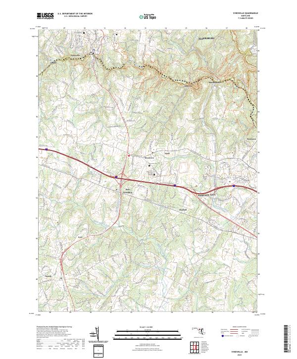 Sykesville topographic map thumbnail