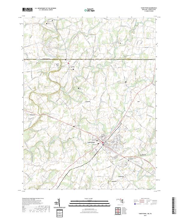 Taneytown topographic map thumbnail