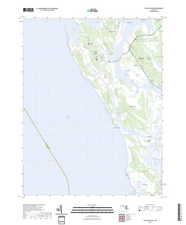Taylors Island topographic map thumbnail