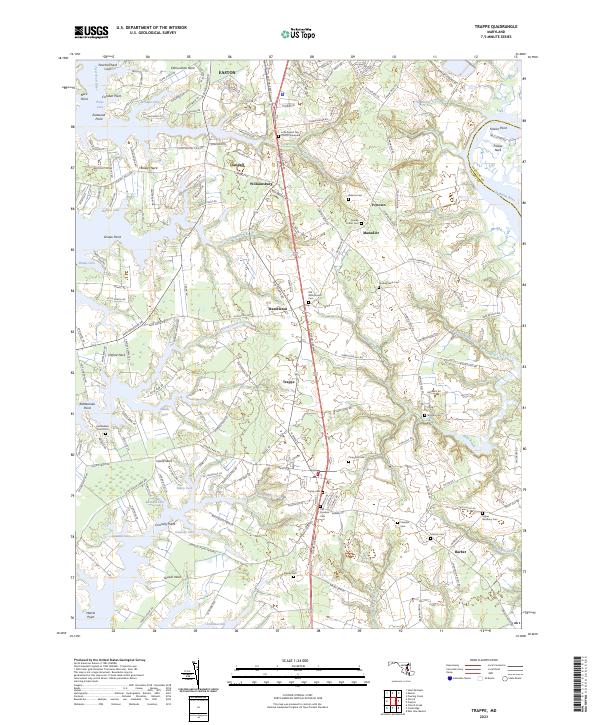 Trappe topographic map thumbnail
