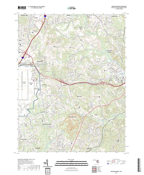 Upper Marlboro topographic map thumbnail
