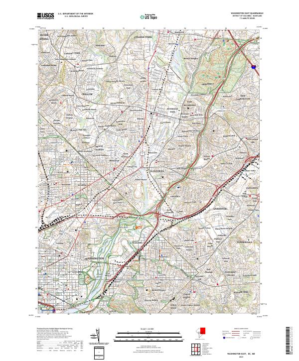 Washington East topographic map thumbnail