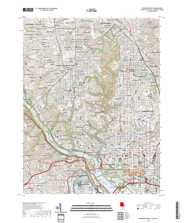 Washington West topographic map thumbnail