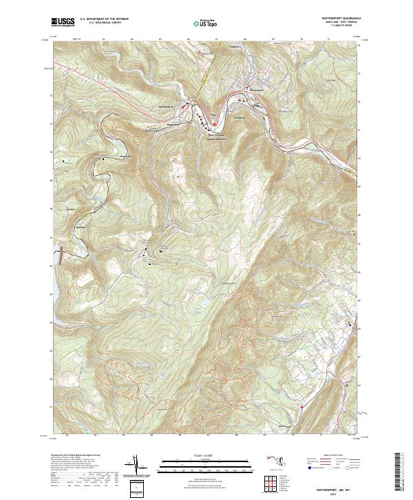 Westernport topographic map thumbnail