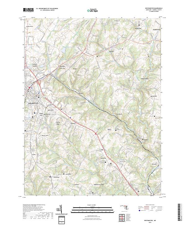 Westminster topographic map thumbnail
